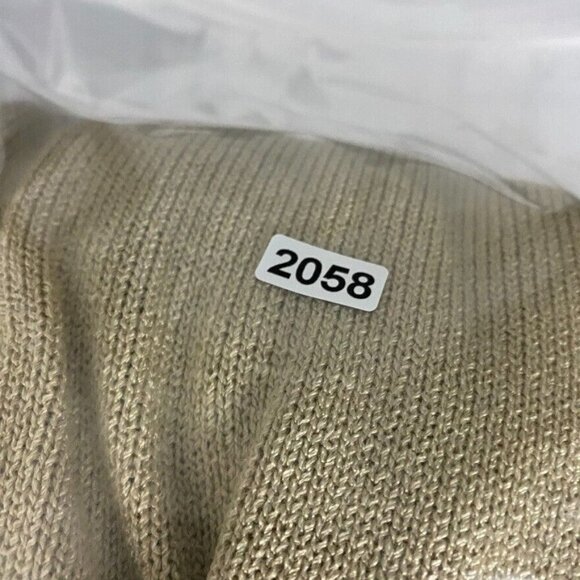 Vintage San Remo Open Front Cardigan Sweater Beige Aztec - Picture 7 of 7